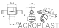 Корпус распылителя 0-100/07/P (Система RAU) - ID 1117