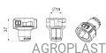 Ковпак-розпилювач КАС короткий на 7 отворів RSM0-103/08 (Система Arag) - ID 964