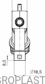 Ковпак-розпилювач КАС короткий на 7 отворів RSM0-103/08 (Система Arag) - ID 1054