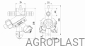 Форсунка 3-позиційна прохідна AP0-100/G07/P PROLINE на шланг (Стандарт RAU) - ID 1454