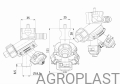Обертова 3-позиційна прохідна форсунка AP0-100/G08/P (Система Arag) - ID 1456