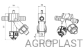 Корпус розпилювача на шланг 0-100/08/K (Система Arag)  кінцевий - ID 1129